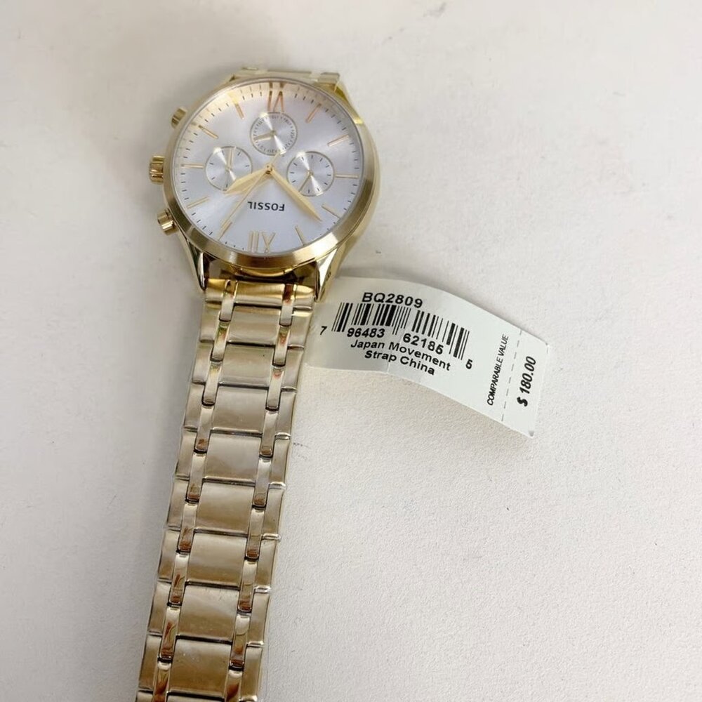 Fossil BQ2809 Fenmore Multifunction Gold-Tone Stainless Steel Watch - Picture 5 of 5